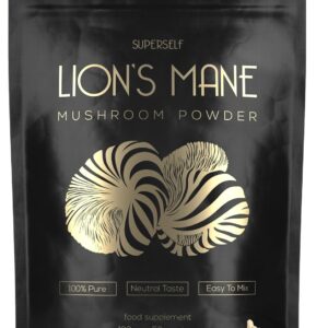 Lion's Mane Mushroom Powder - High Strength Brain Supplement for Focus & Clarity - Easy to Mix - 100% Pure Lions Mane Powder 100g for Coffee & Tea - Full Spectrum High Absorption Beta Glucan Nootropic