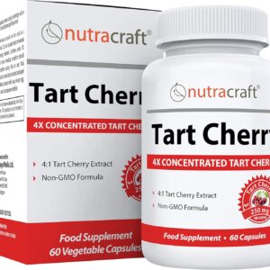 #1 Tart Cherry Extract | 2000mg 4:1 Concentrated Tart Cherry | Uric Acid Cleanse & Sleep Support | No Fillers or Additives | 1 Month Supply (Non-GMO)