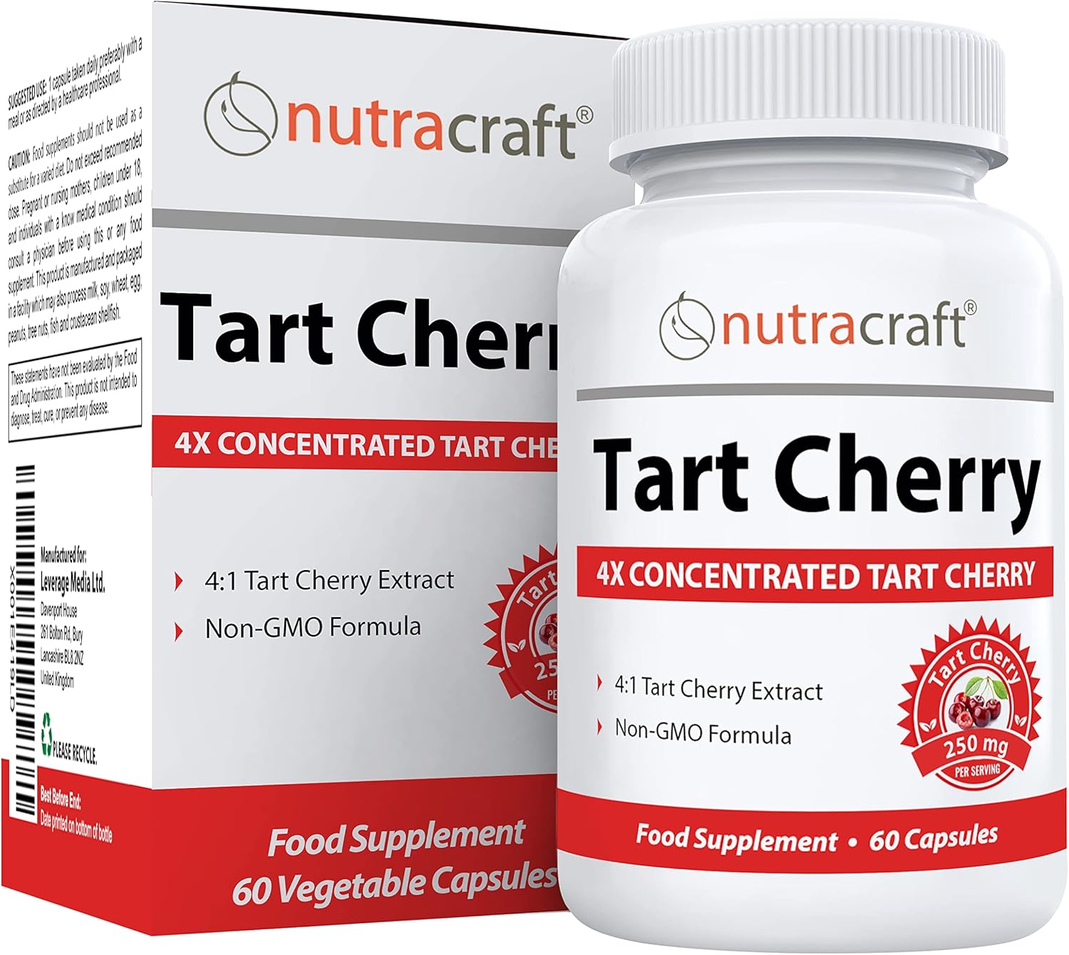 #1 Tart Cherry Extract | 2000mg 4:1 Concentrated Tart Cherry | Uric Acid Cleanse & Sleep Support | No Fillers or Additives | 1 Month Supply (Non-GMO)